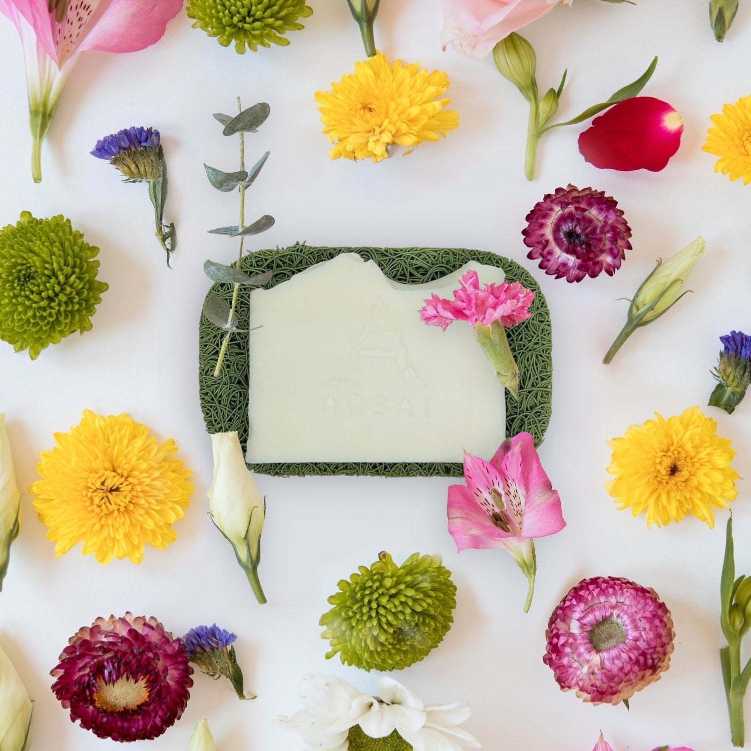 Luxurious handmade soap bars infused with olive oil and floral essences