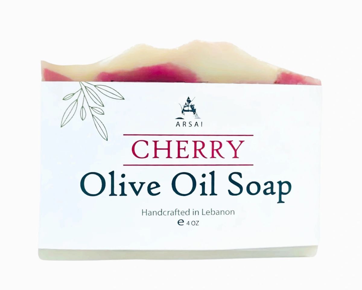 Cherry - Pure Olive Oil Soap Bar - Handcrafted - All-Natural - Moisturizing & Soothing - 4oz - For All Skin Types - Unisex