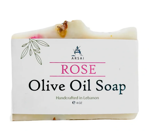 Rose - Pure Olive Oil Soap Bar - Handcrafted - All-Natural - Moisturizing & Soothing - 4oz - For All Skin Types - Unisex