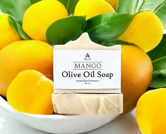 Mango - Pure Olive Oil Soap Bar - Handcrafted - All-Natural - Moisturizing & Soothing - 4oz - For All Skin Types - Unisex