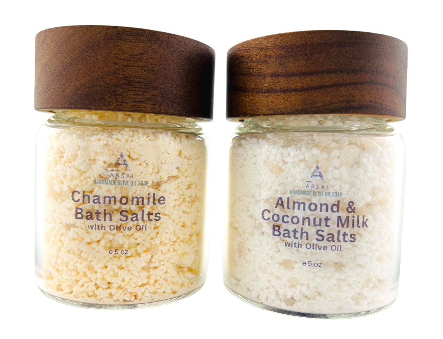 Handmade Almond & Coconut Milk Bath Salts with Olive Oil - 5oz Jar - Arsai Soap - Handmade Olive Oil SoapHandmade Almond & Coconut Milk Bath Salts with Olive Oil - 5oz JarBath SaltsALMCOCO - BTH - SLTArsai Soap - Handmade Olive Oil Soap