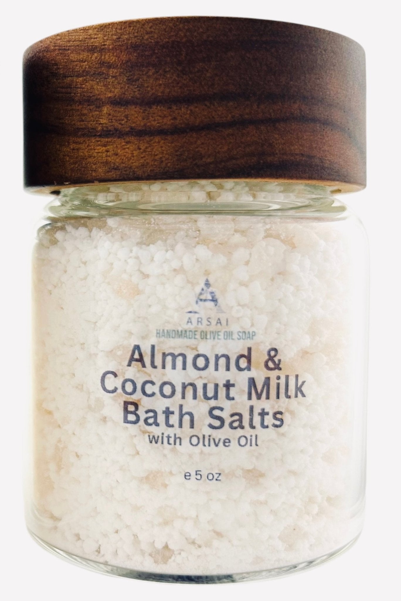 Handmade Almond & Coconut Milk Bath Salts with Olive Oil - 5oz Jar - Arsai Soap - Handmade Olive Oil SoapHandmade Almond & Coconut Milk Bath Salts with Olive Oil - 5oz JarBath SaltsALMCOCO - BTH - SLTArsai Soap - Handmade Olive Oil Soap