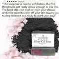 Handmade Charcoal with Himalayan Salt Olive Oil Soap Bar.