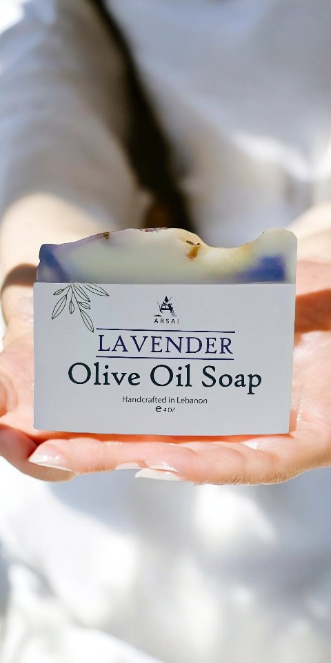 Handmade Lavender Olive Oil Soap Bar - Arsai Soap - Handmade Olive Oil SoapHandmade Lavender Olive Oil Soap BarBar SoapLVNArsai Soap5285012761810