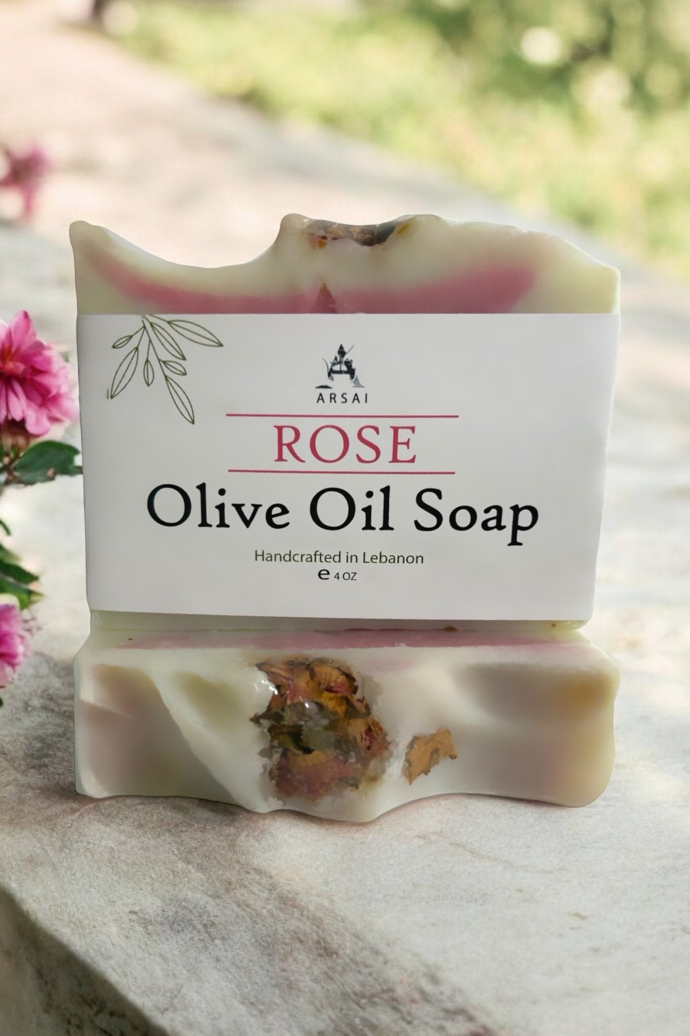 Handmade Rose Olive Oil Soap Bar - Arsai Soap - Handmade Olive Oil SoapHandmade Rose Olive Oil Soap BarBar SoapRSArsai Soap5285012761827