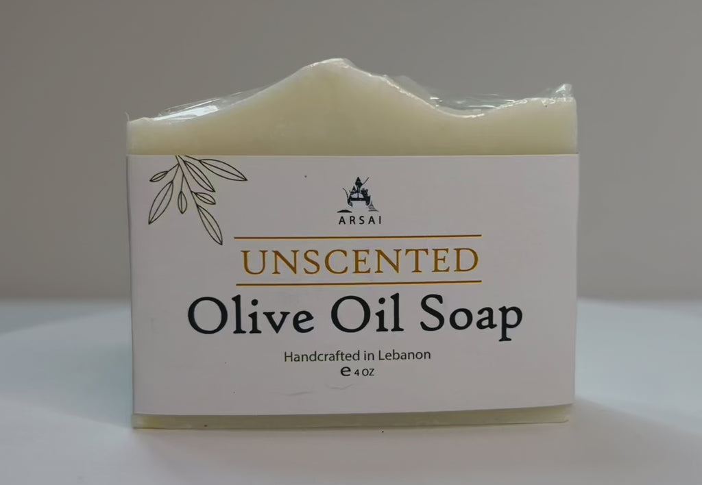 Handmade Unscented Olive Oil Soap Bar.