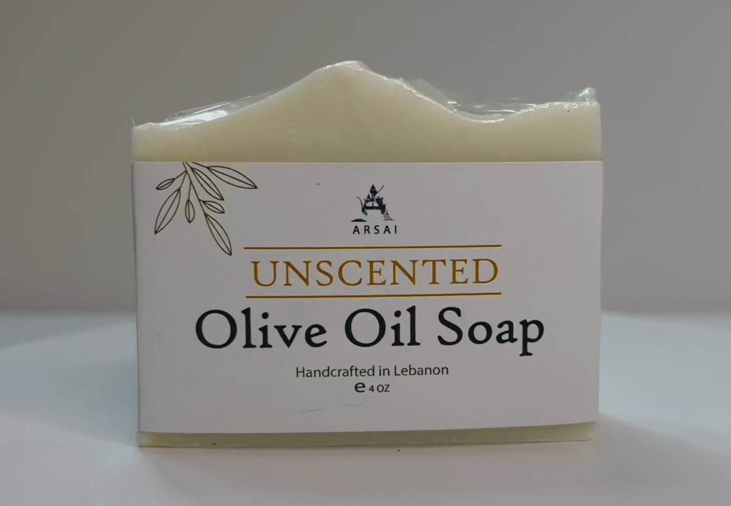 Handmade Unscented Olive Oil Soap Bar.