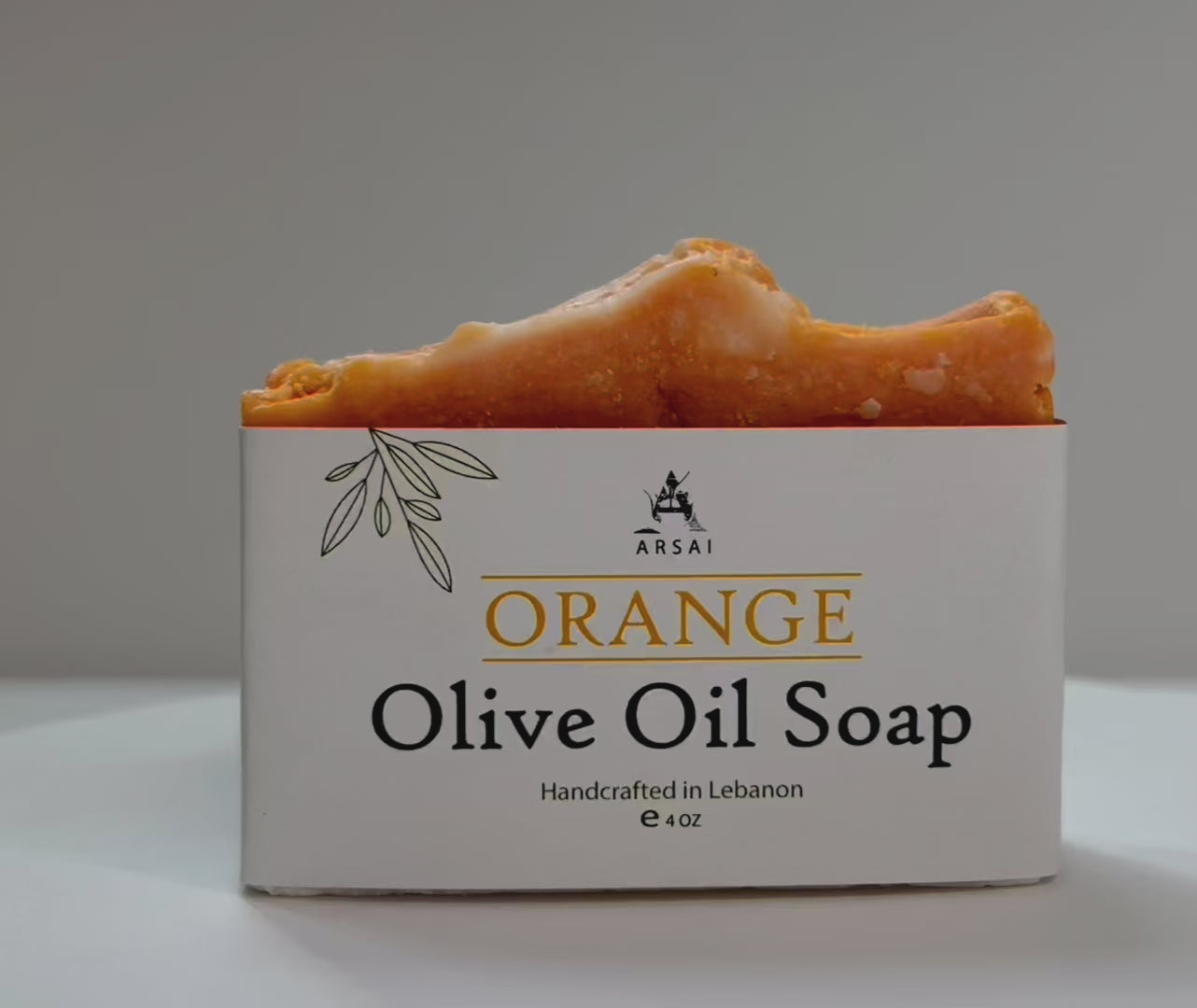 Handmade Orange Olive Oil Soap Bar.