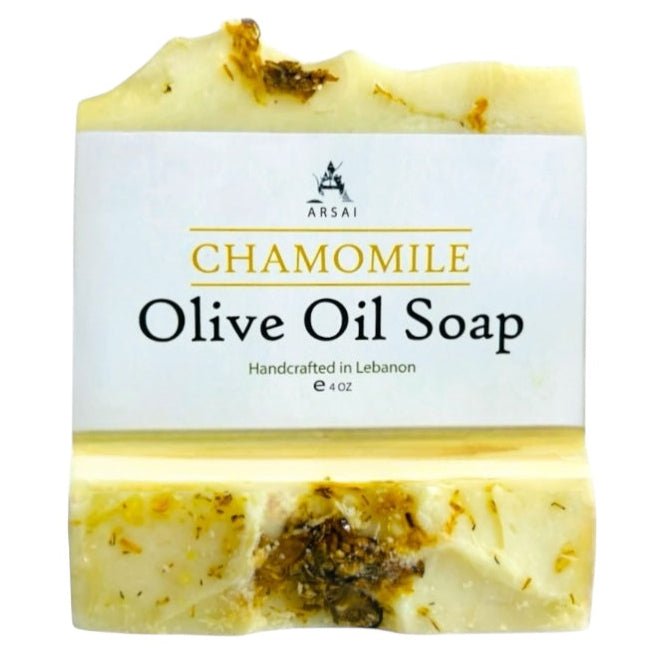 Pure Olive Oil Soap Bar - Handcrafted - Organic - Chamomile - Moisturizing & Soothing - 4oz - For All Skin Types - Unisex - Arsai Soap - Handmade Olive Oil SoapPure Olive Oil Soap Bar - Handcrafted - Organic - Chamomile - Moisturizing & Soothing - 4oz - For All Skin Types - UnisexBar SoapCHM - LV - OIL - SPArsai Soap5285012761568