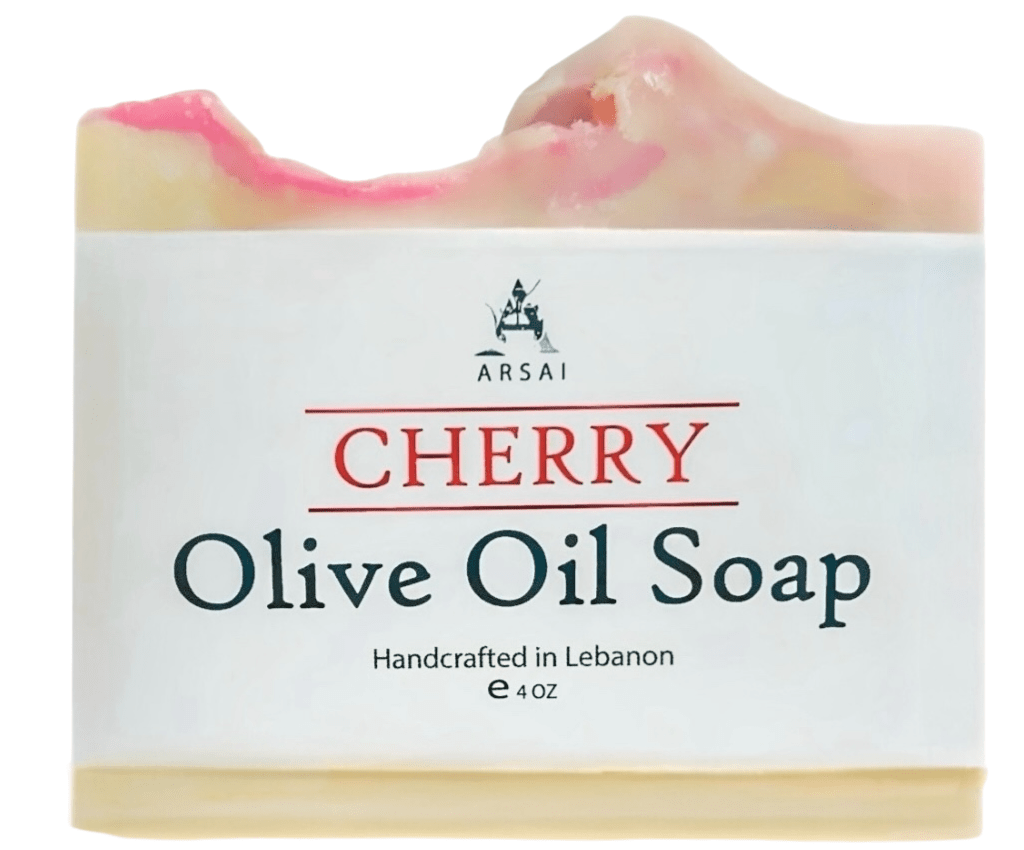 Pure Olive Oil Soap Bar - Handcrafted - Organic - Cherry - Moisturizing & Soothing - 4oz - For All Skin Types - Unisex - Arsai Soap - Handmade Olive Oil SoapPure Olive Oil Soap Bar - Handcrafted - Organic - Cherry - Moisturizing & Soothing - 4oz - For All Skin Types - UnisexBar SoapCHR - LV - OIL - SPArsai Soap5285012761520