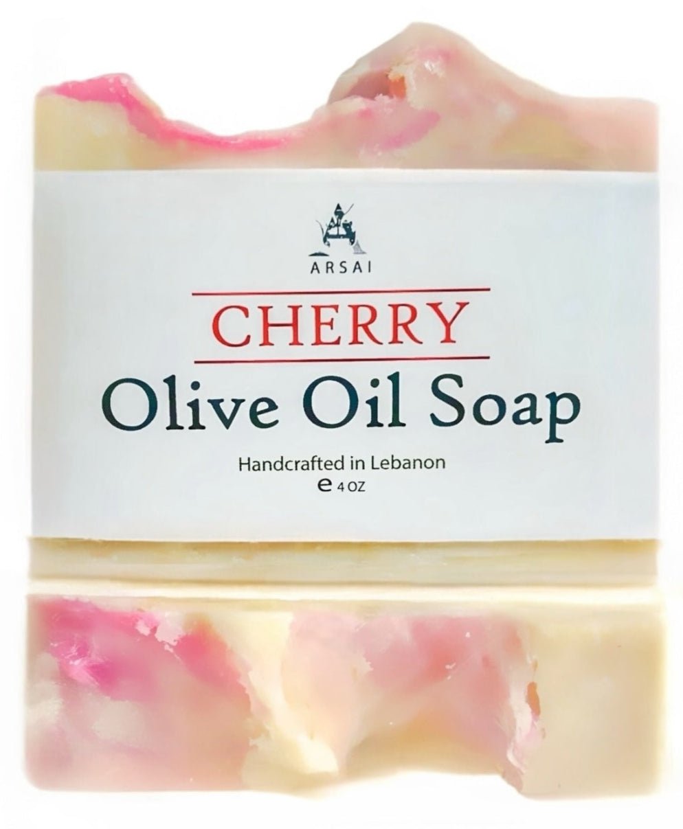 Pure Olive Oil Soap Bar - Handcrafted - Organic - Cherry - Moisturizing & Soothing - 4oz - For All Skin Types - Unisex - Arsai Soap - Handmade Olive Oil SoapPure Olive Oil Soap Bar - Handcrafted - Organic - Cherry - Moisturizing & Soothing - 4oz - For All Skin Types - UnisexBar SoapCHR - LV - OIL - SPArsai Soap5285012761520